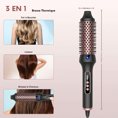 LunaraHair - Brosse Thermo‑Style Luxe